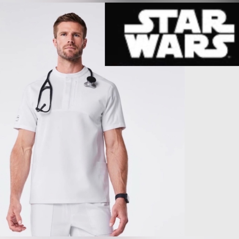 Mens FIGS Star Wars Scrubs Limited Edition storm trooper top